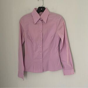 Ipekyol Women’s Button Front Long Sleeve Shirt Pink size 6